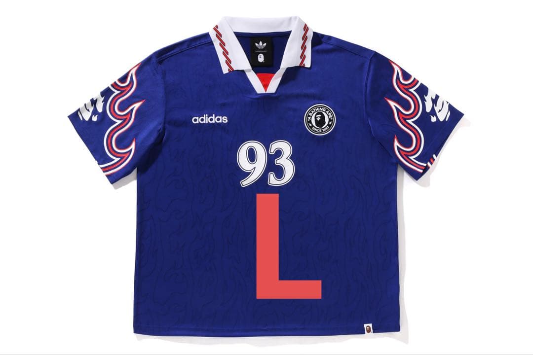 トップス A BATHING APE x adidas Flame Jersey Blue