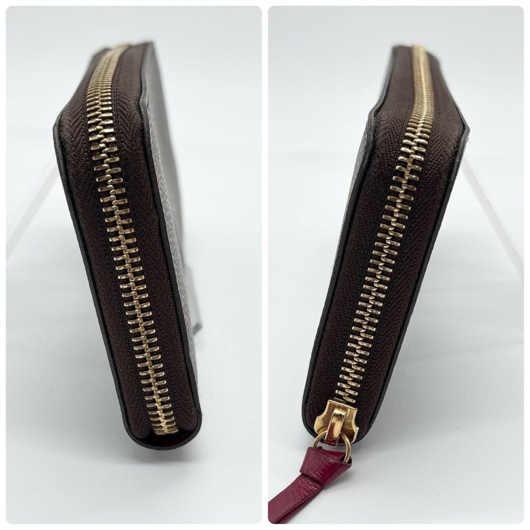 極美品 ルイヴィトン ポルトフォイユクレマンス モノグラム ブラウンM60742