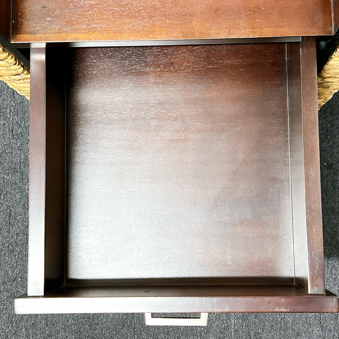 【良品✨送料込】アジアン家具 ウォーターヒヤシンス サイドテーブル