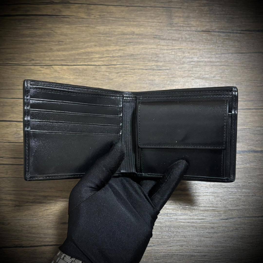 シャイニング クロコダイル メンズ財布 二つ折り 財布 グリーン 緑 証明付 1