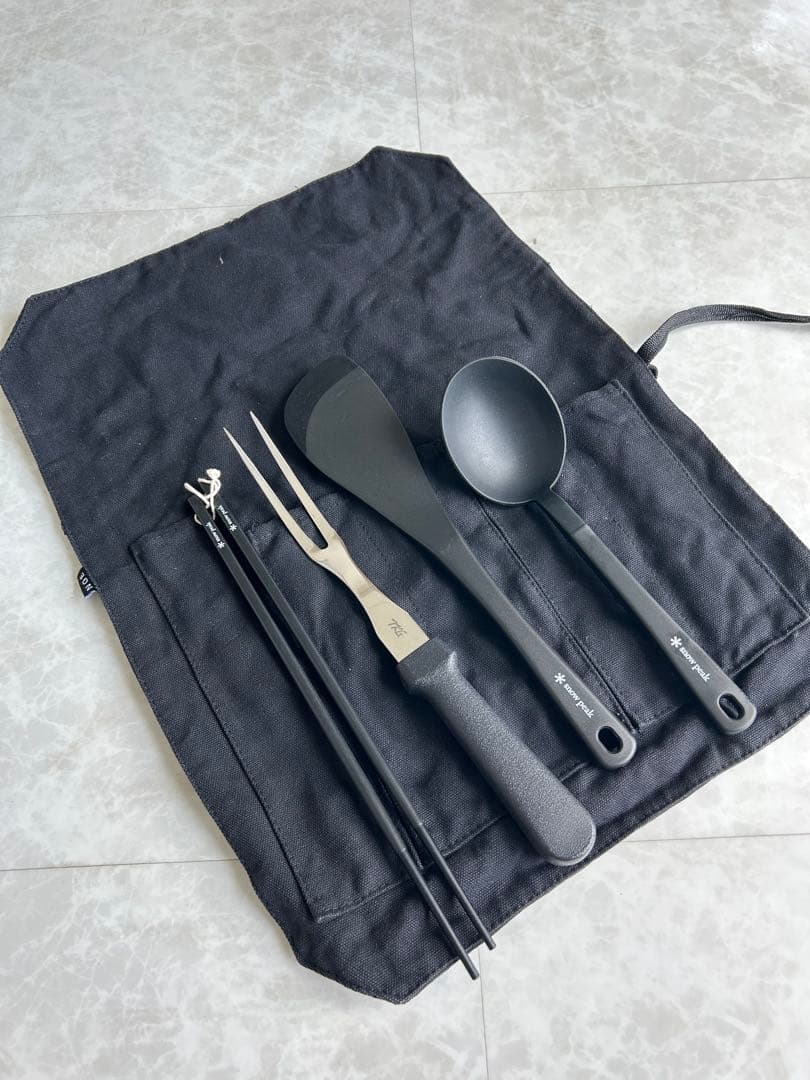 スノーピーク　クッキングツール3点 他メーカー収納ケース付き　廃盤品