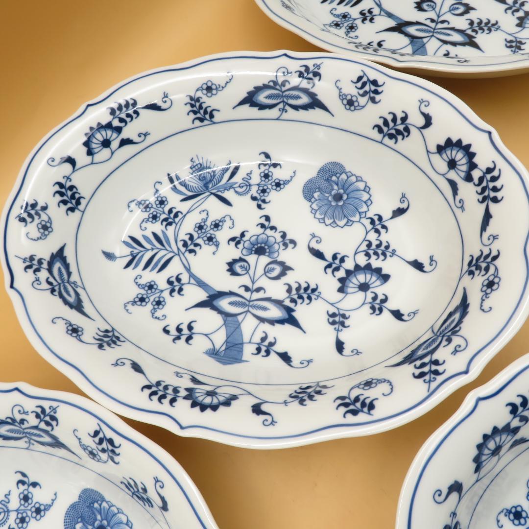 美品　ブルーダニューブ Blue Danube　オーバル　深皿　６枚