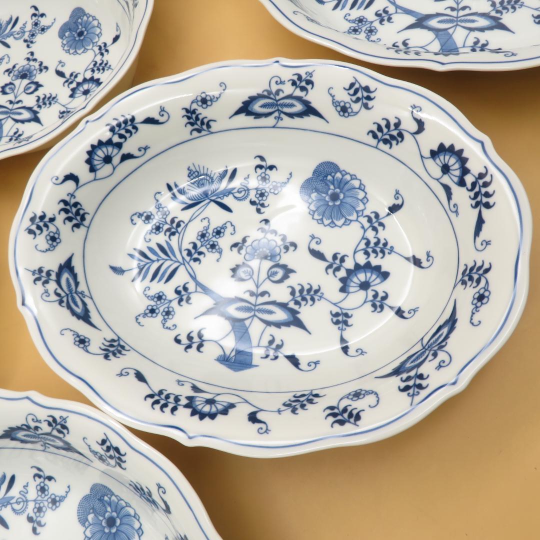 美品　ブルーダニューブ Blue Danube　オーバル　深皿　６枚