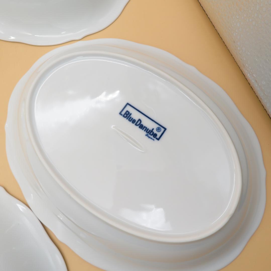 美品　ブルーダニューブ Blue Danube　オーバル　深皿　６枚