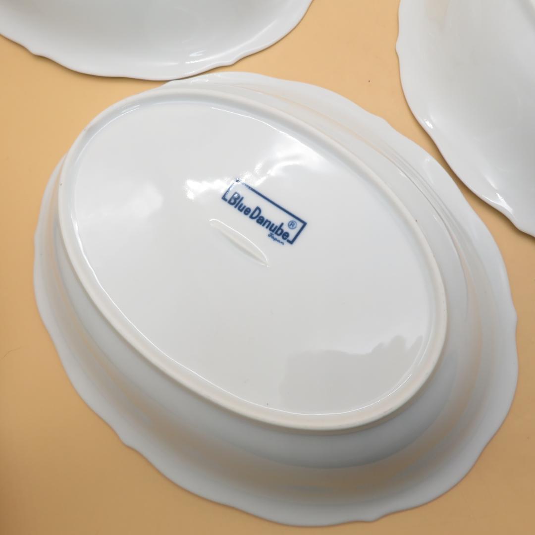 美品　ブルーダニューブ Blue Danube　オーバル　深皿　６枚