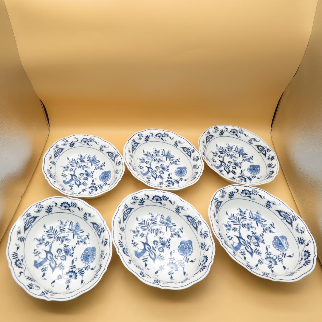 美品　ブルーダニューブ Blue Danube　オーバル　深皿　６枚
