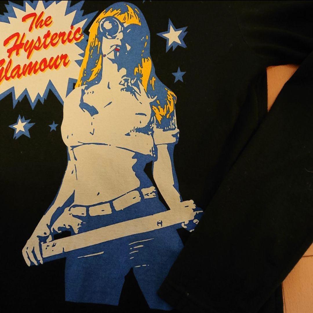 ヒステリックグラマー ロンT メンズ　S　ガールプリント　黒