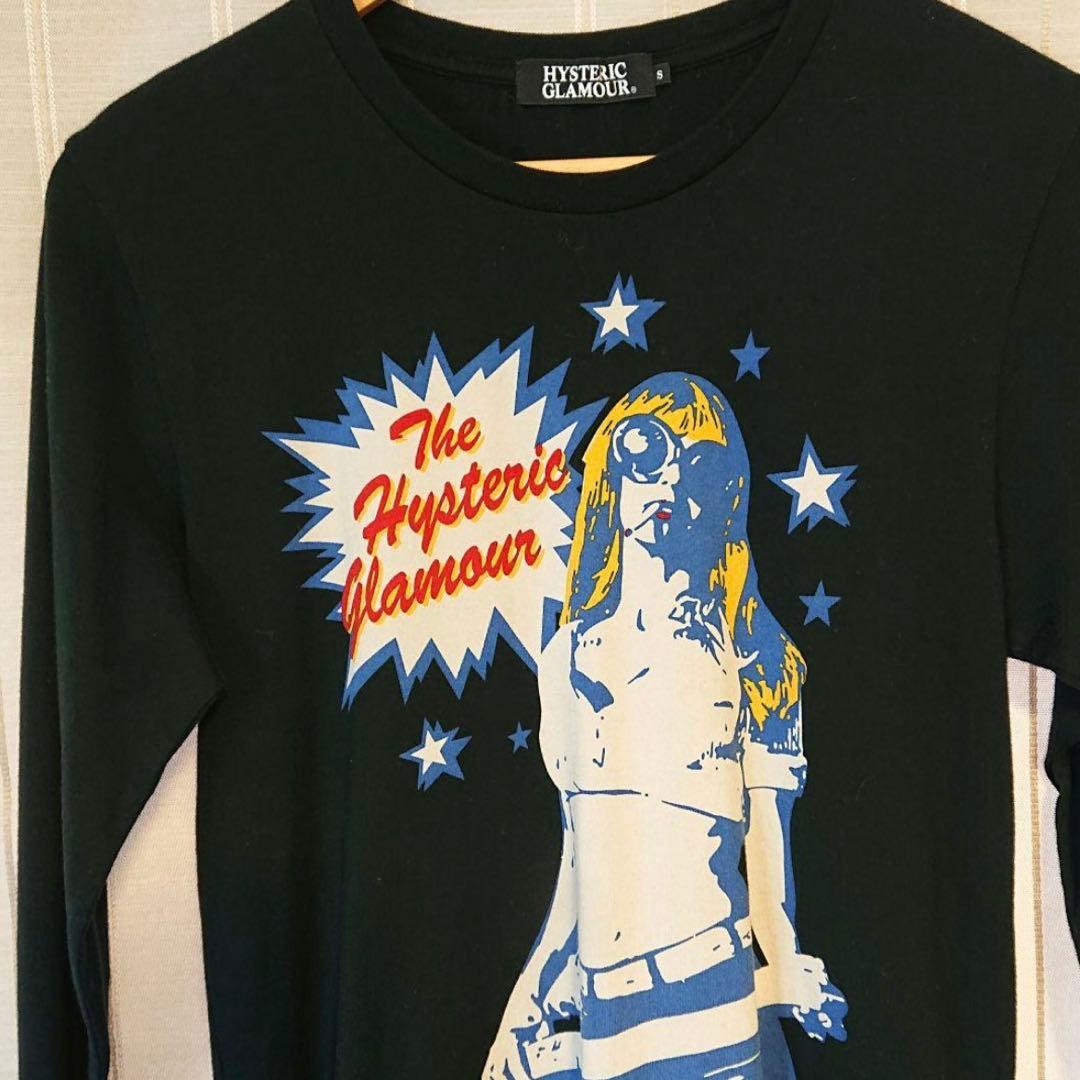 ヒステリックグラマー ロンT メンズ　S　ガールプリント　黒