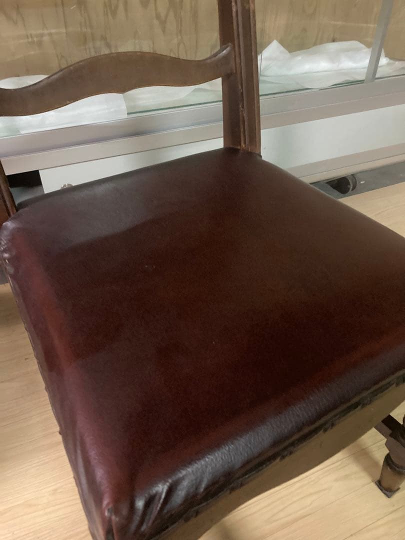 か*き様 木製ダイニングチェア ラダー背もたれ　ビンテージ　梱包発送たのめる便で