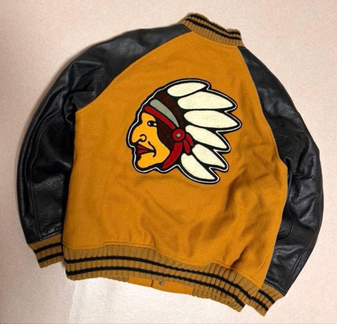 美品 Back Street Crawler スタジャン 本革 インディアン