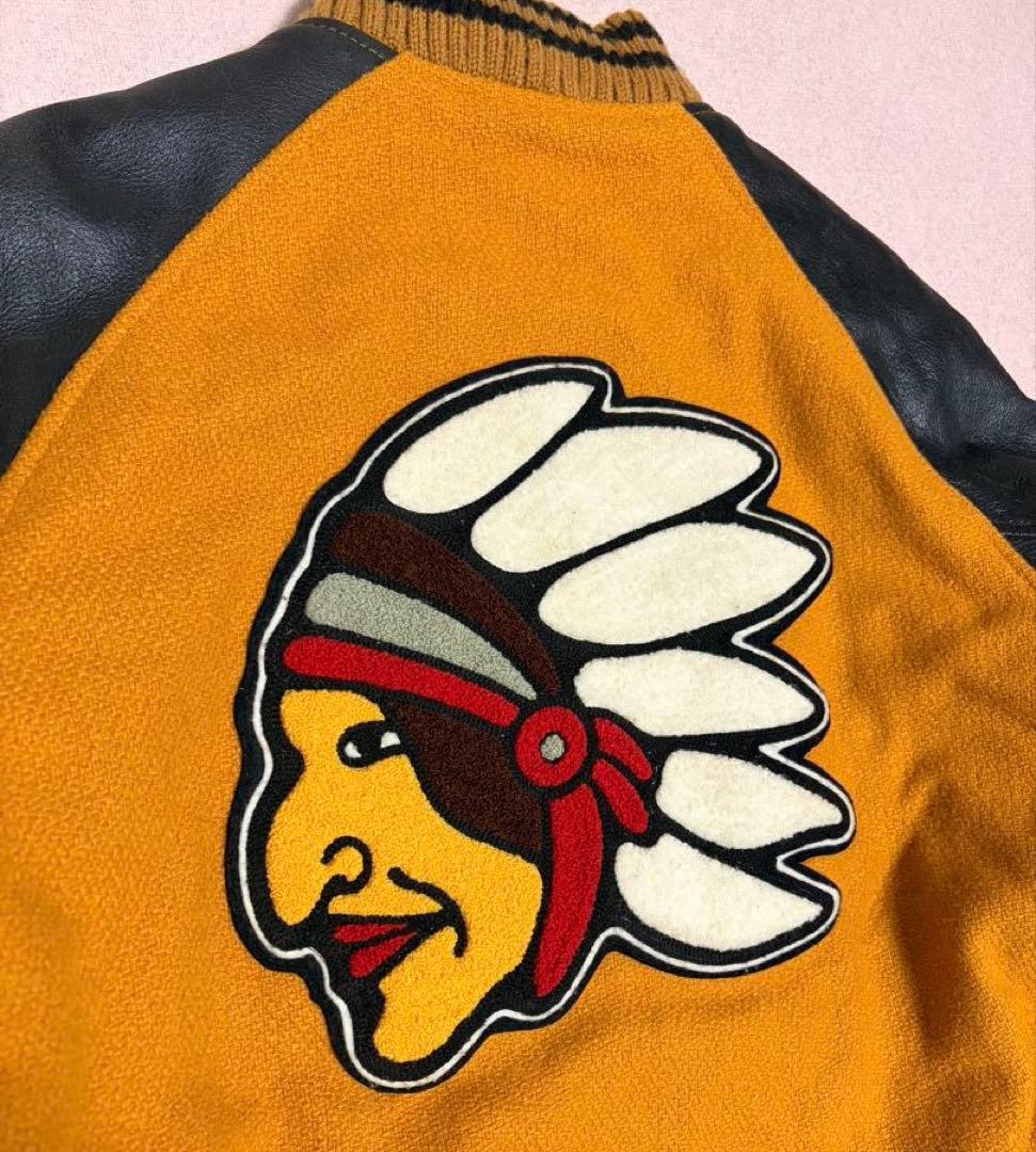 美品 Back Street Crawler スタジャン 本革 インディアン