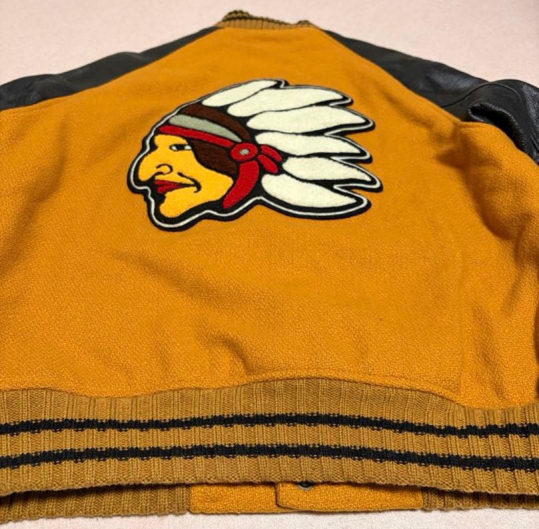 美品 Back Street Crawler スタジャン 本革 インディアン