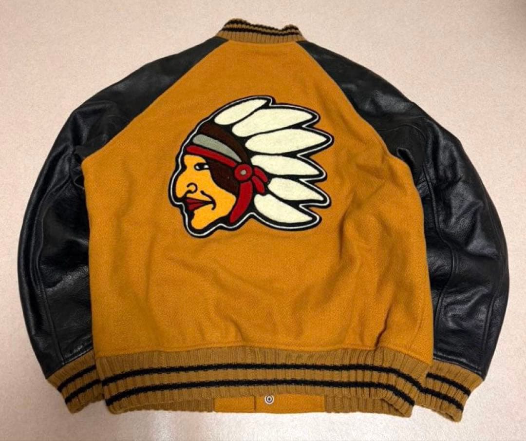 美品 Back Street Crawler スタジャン 本革 インディアン