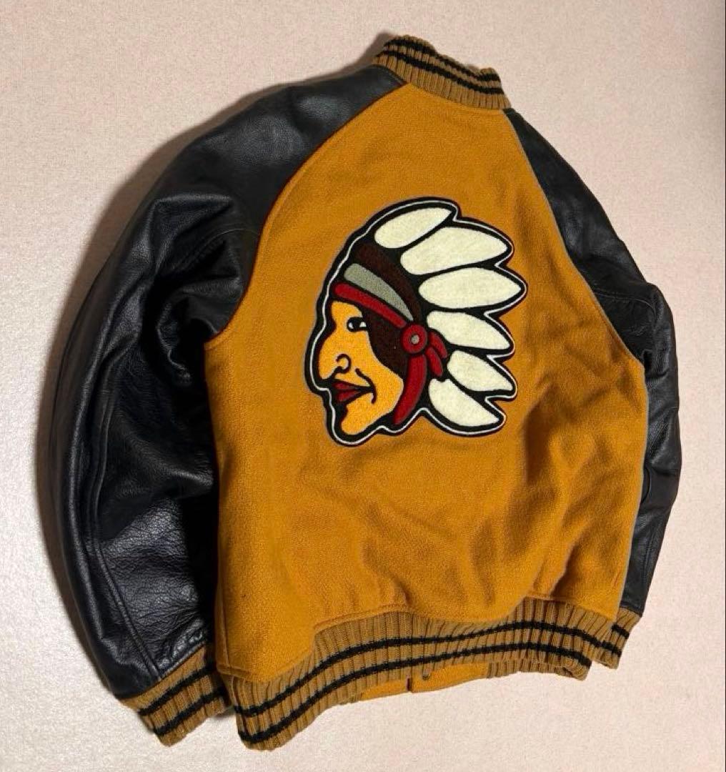 美品 Back Street Crawler スタジャン 本革 インディアン