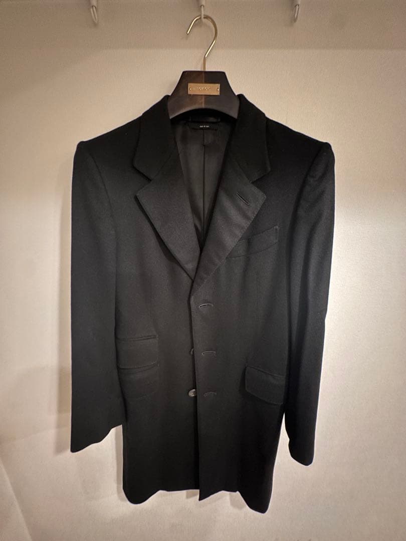 トムフォード。チェスターコート ブラックロングコート