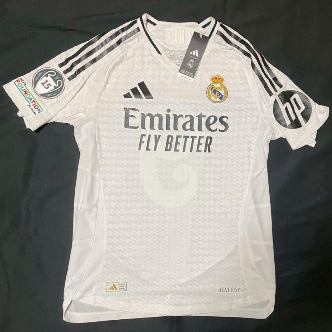 【正規品／オーセンティック】レアル24-25 ホーム #9エムバペフルパッチXL