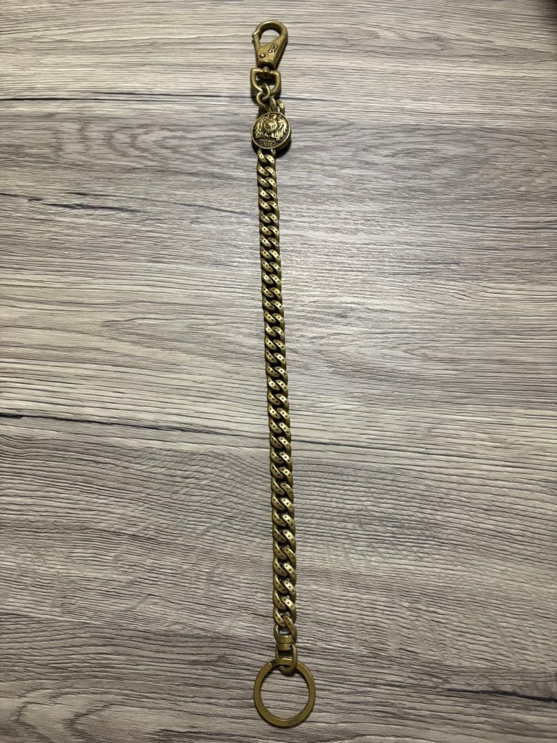 【美品】 CALEE ウォレットチェーン ゴールド 真鍮