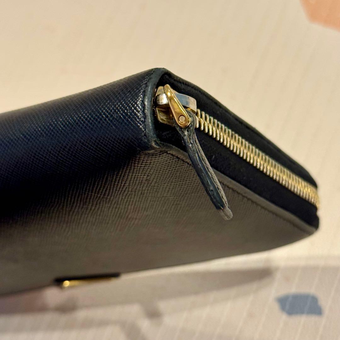 d*n様 PRADA プラダ 長財布 サフィアーノ ブラック 1M1188