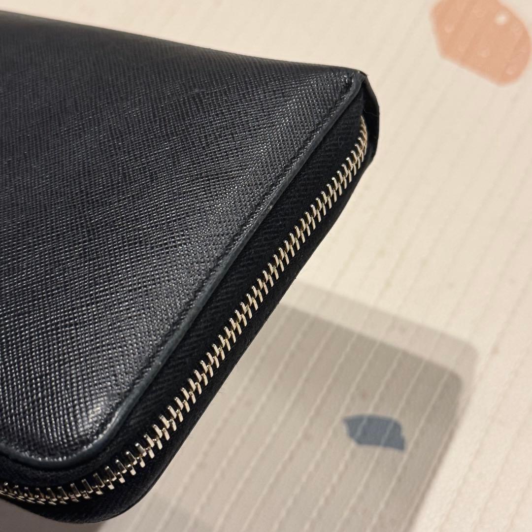 d*n様 PRADA プラダ 長財布 サフィアーノ ブラック 1M1188