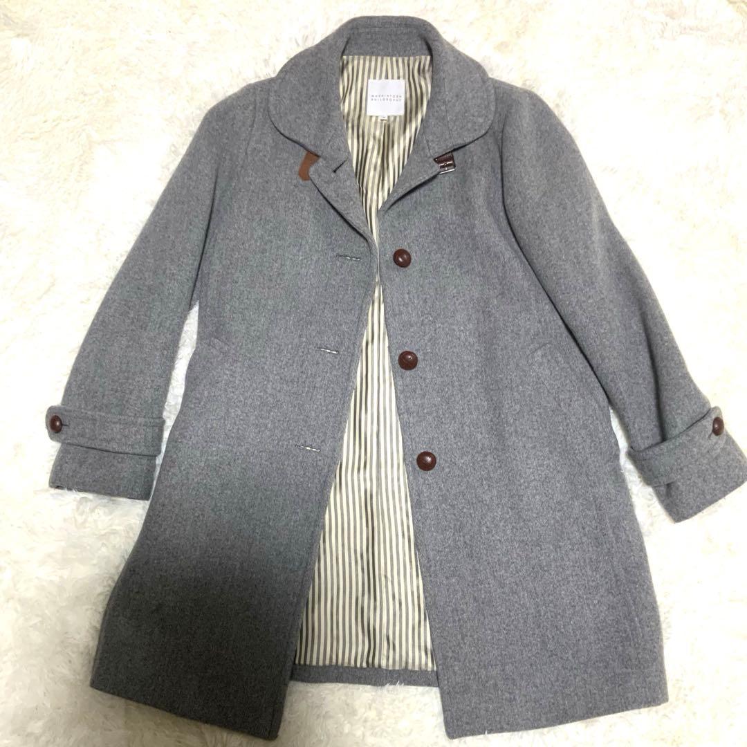 じゅんたん　PHILOSOPHY くるみボタン　ウール　コート　グレー