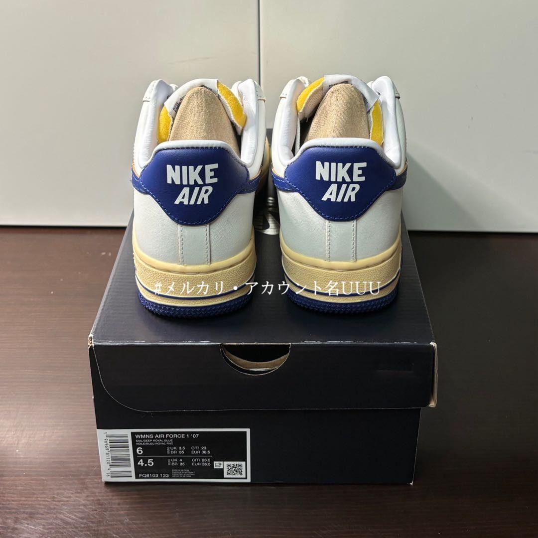【新品23cm】NIKE W エアフォース１セイル/バニラ/ブルー