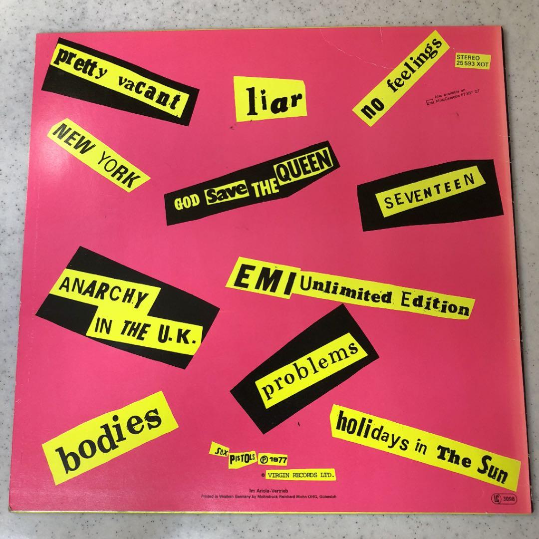 西ドイツ盤！ A2/B2 超高音質盤 THE SEX PISTOLS 極上2nd