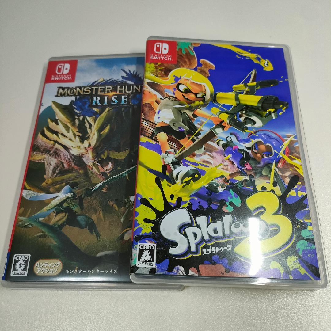 Nintendo Switch Lite(ジャンク)+スプラ3・モンハンライズ付