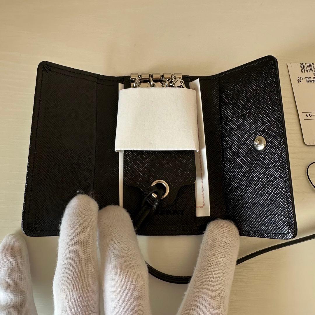 【未使用】Burberry バーバリー　ノバチェック　キーケース　レザー　4連