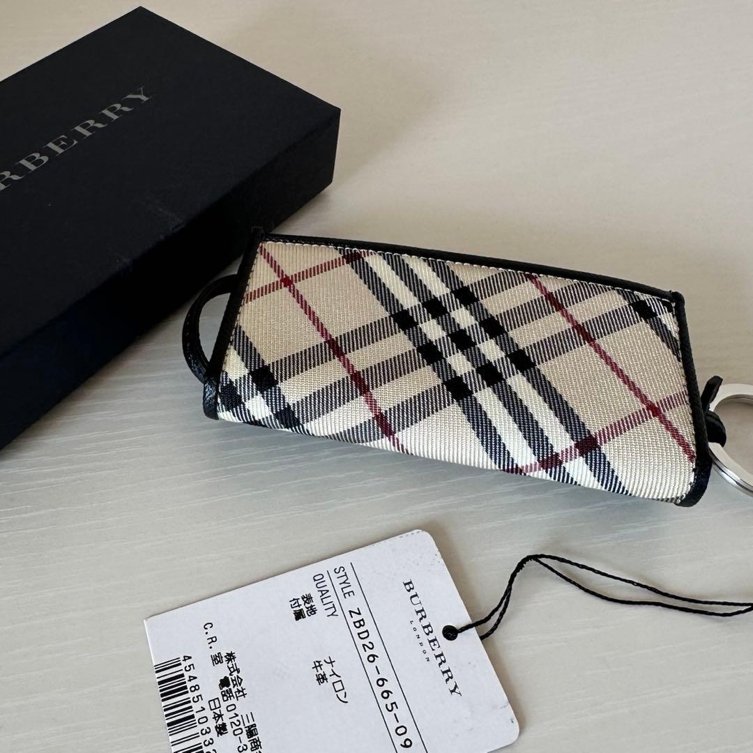 【未使用】Burberry バーバリー　ノバチェック　キーケース　レザー　4連