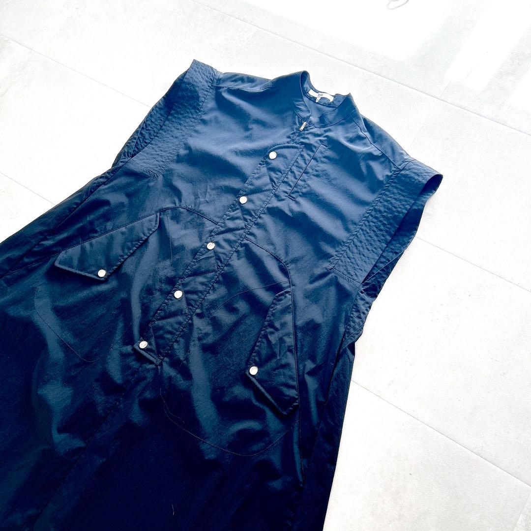 24SS✨現行　アンスリード　MA-1 ディテールワンピース　ブラック　洗える