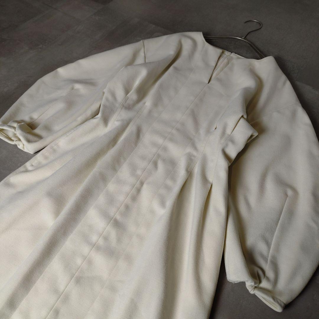 VERMEIL par iena　ツイルウエストシェイプ パフスリーブワンピース