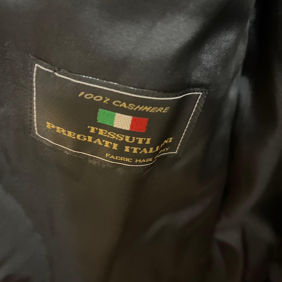 岩*瀬様 【美品】カシミア100% メンズロングコート　ブラック黒　サイズXL