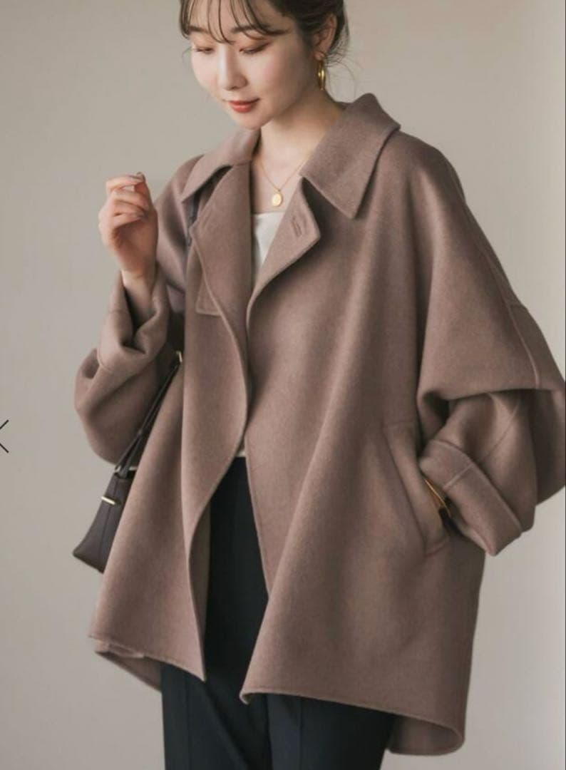 本日限定値下【noble】super160s リバードルマンショートコート　38