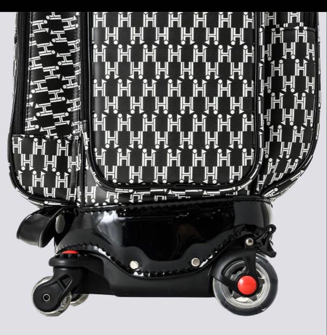 HONMA キャディバッグ キャスター付 黒×白 男女兼用