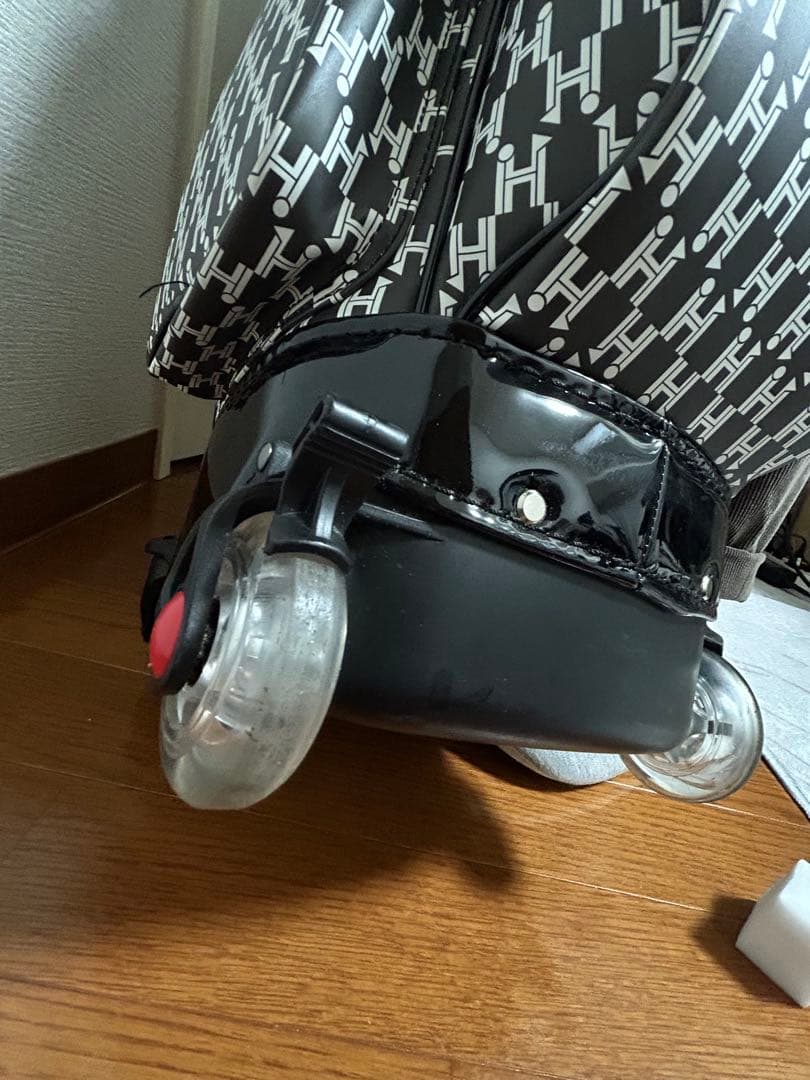 HONMA キャディバッグ キャスター付 黒×白 男女兼用