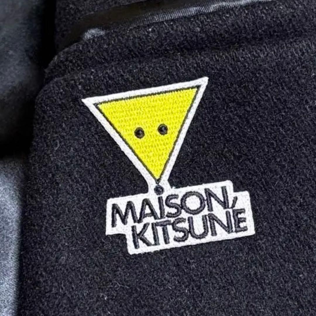 メゾンキツネ ロングコート ラップコート オーバーサイズ 大きい 黒 XL相当