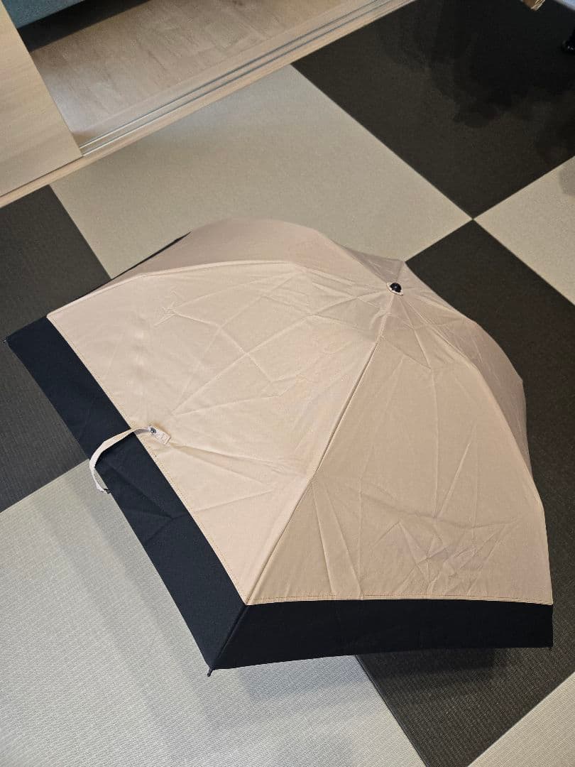 SUN BARRIER 100 折りたたみ日傘 ピンク/ブラック