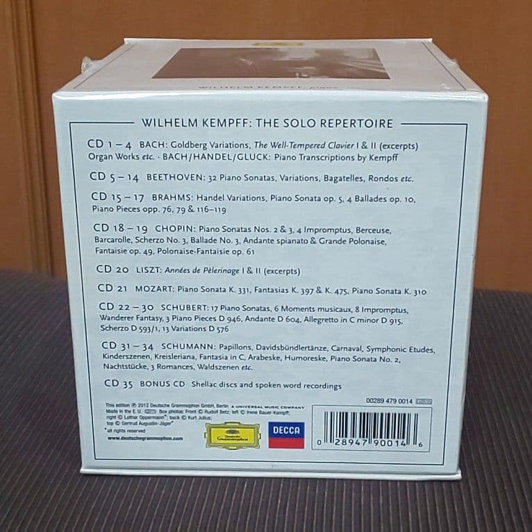 ウィルヘルム・ケンプ ソロ・ピアノ演奏集 CD35枚組 (新品未開封)