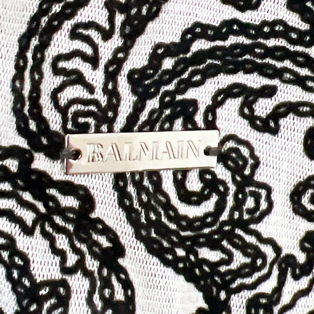 新品 BALMAIN×Leilian ペイズリー柄 長袖 カットソー 13号