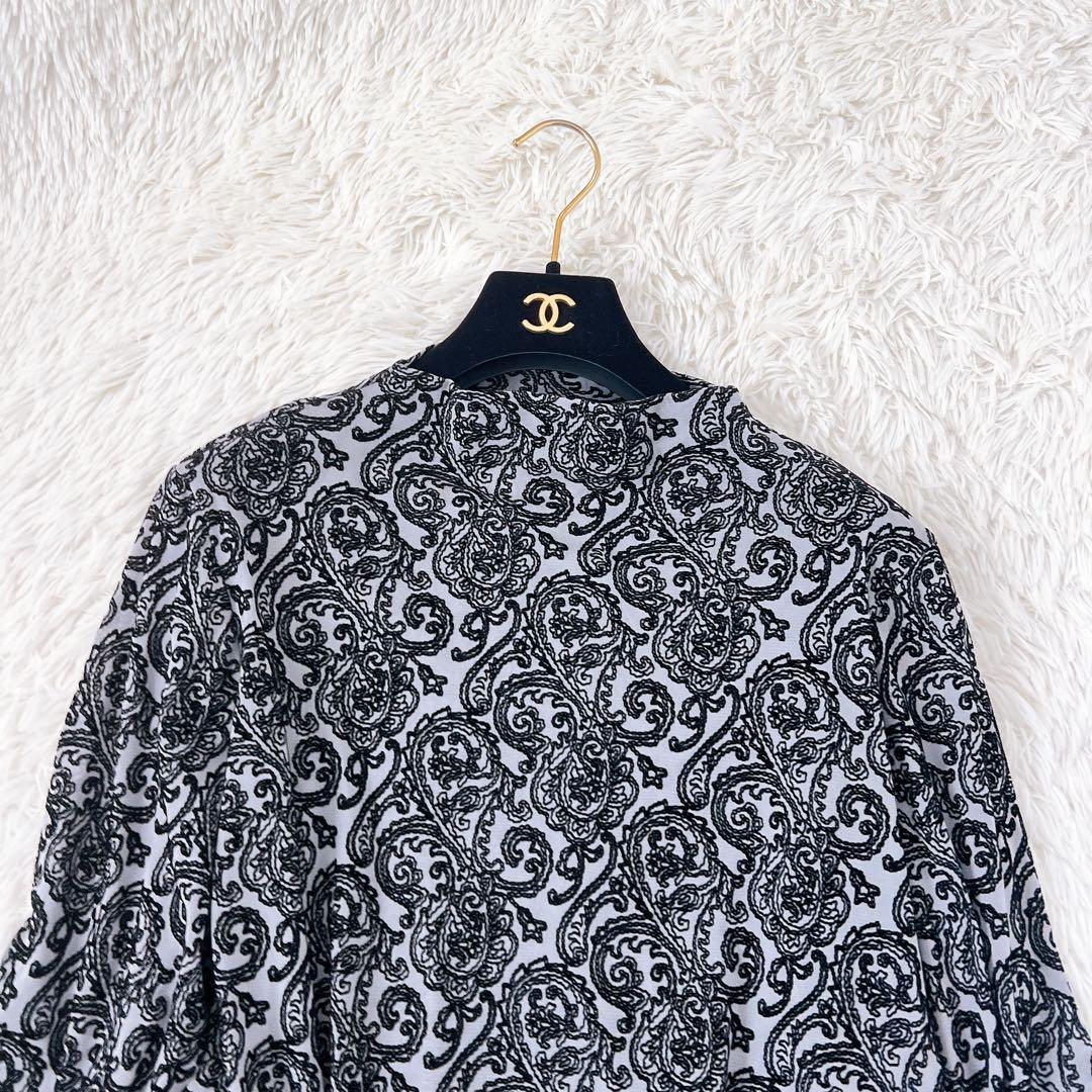 新品 BALMAIN×Leilian ペイズリー柄 長袖 カットソー 13号