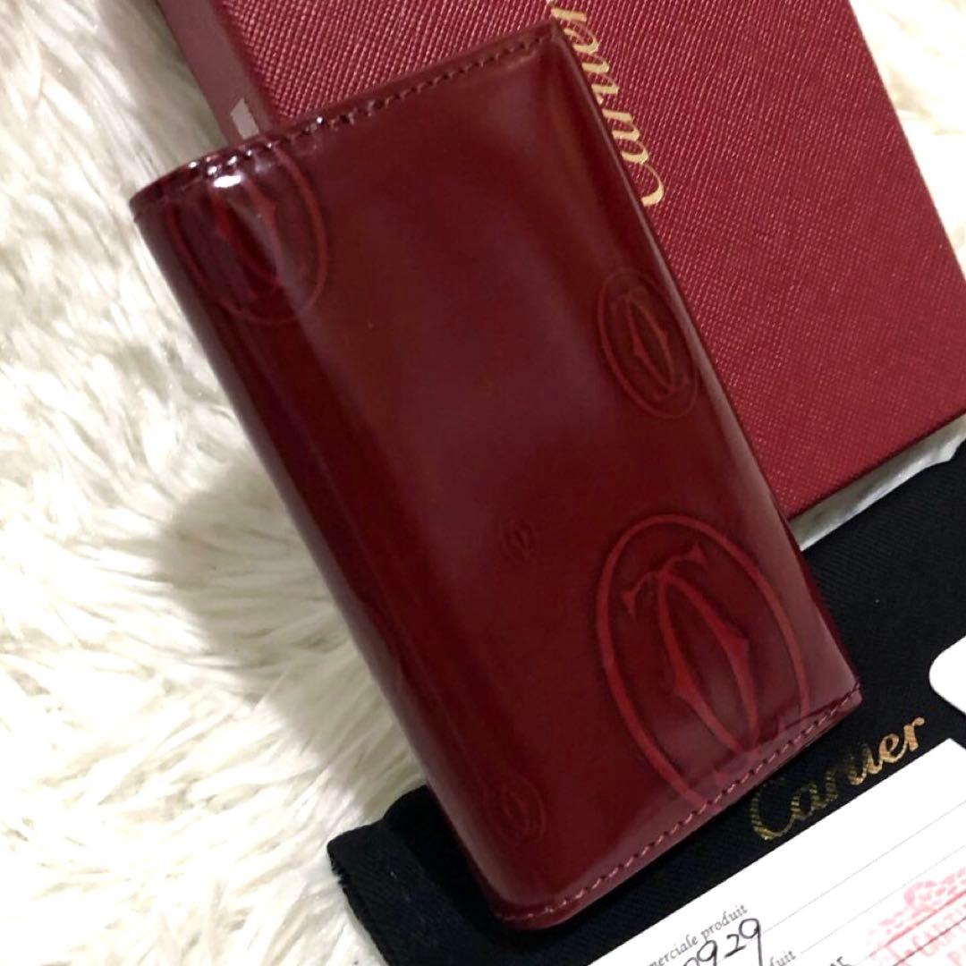 未使用✨カルティエ ハッピーバースデー レザー 6連キーケース エナメル