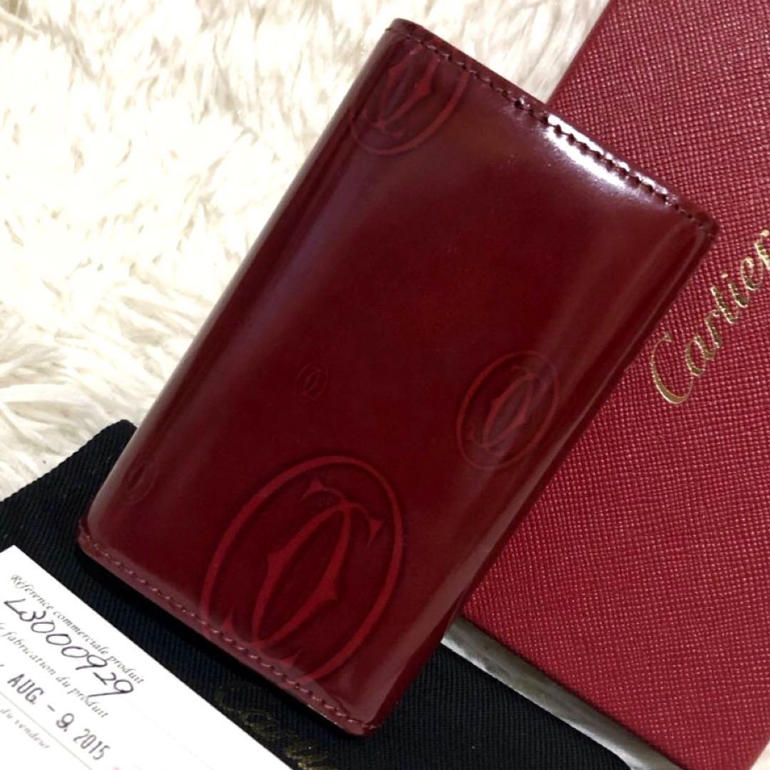 未使用✨カルティエ ハッピーバースデー レザー 6連キーケース エナメル