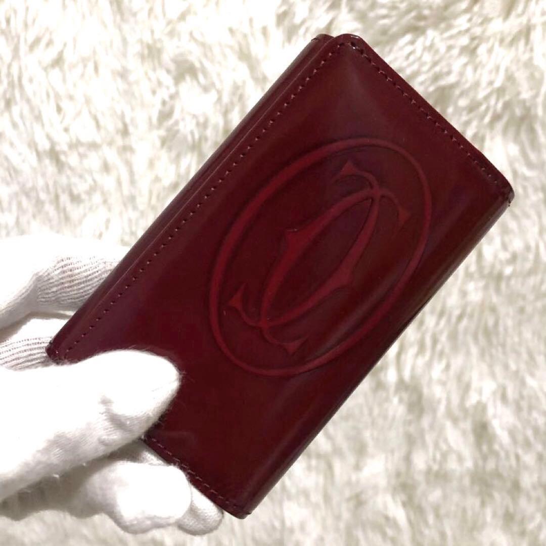 未使用✨カルティエ ハッピーバースデー レザー 6連キーケース エナメル