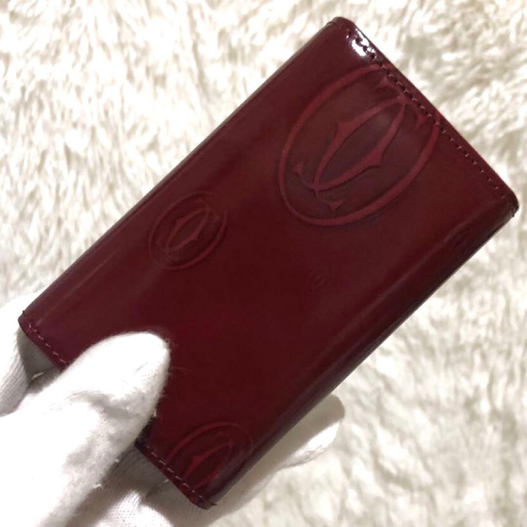 未使用✨カルティエ ハッピーバースデー レザー 6連キーケース エナメル