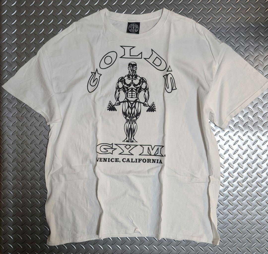 GOLD'SGYMTシャツホワイトXXL（2X）ベニスビーチUSA製筋トレBIG