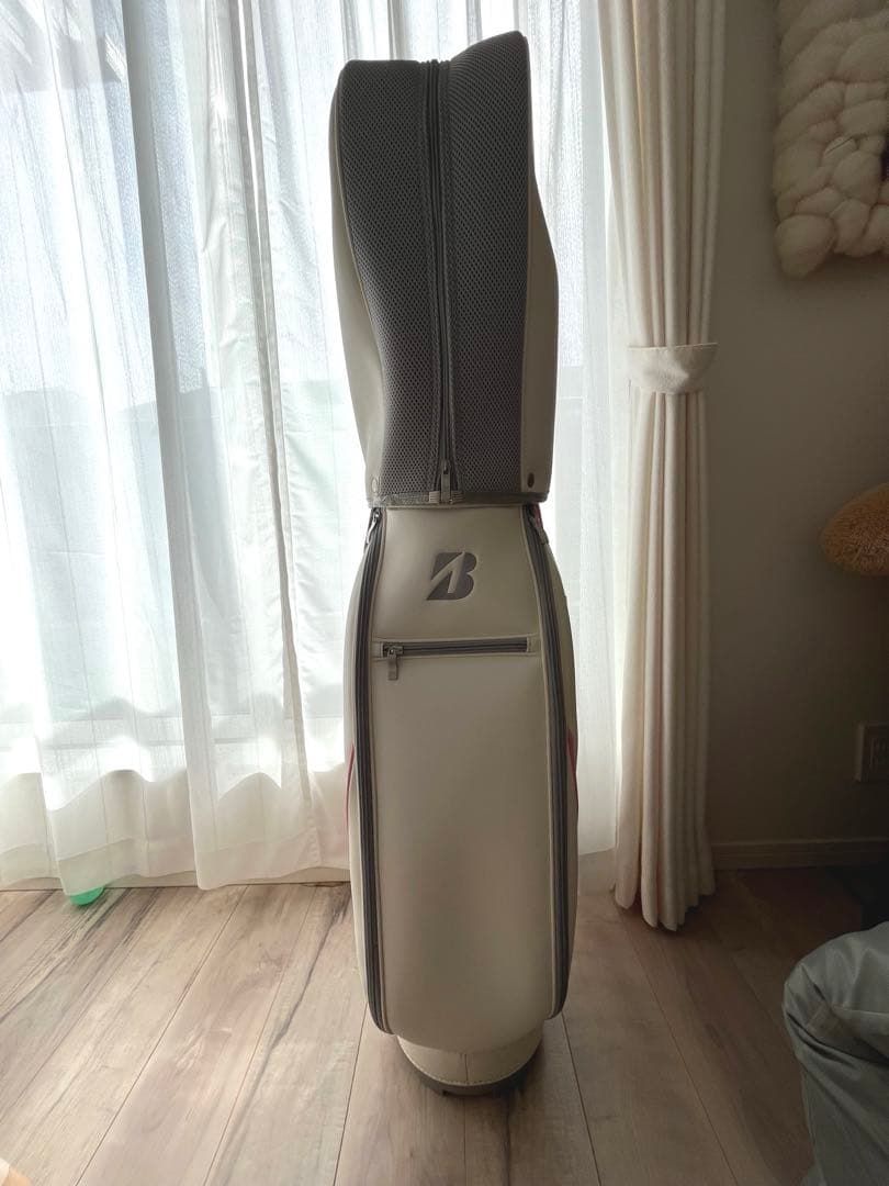 【新品未使用】ブリヂストン キャディバッグ BG-100Lホワイト/レッド