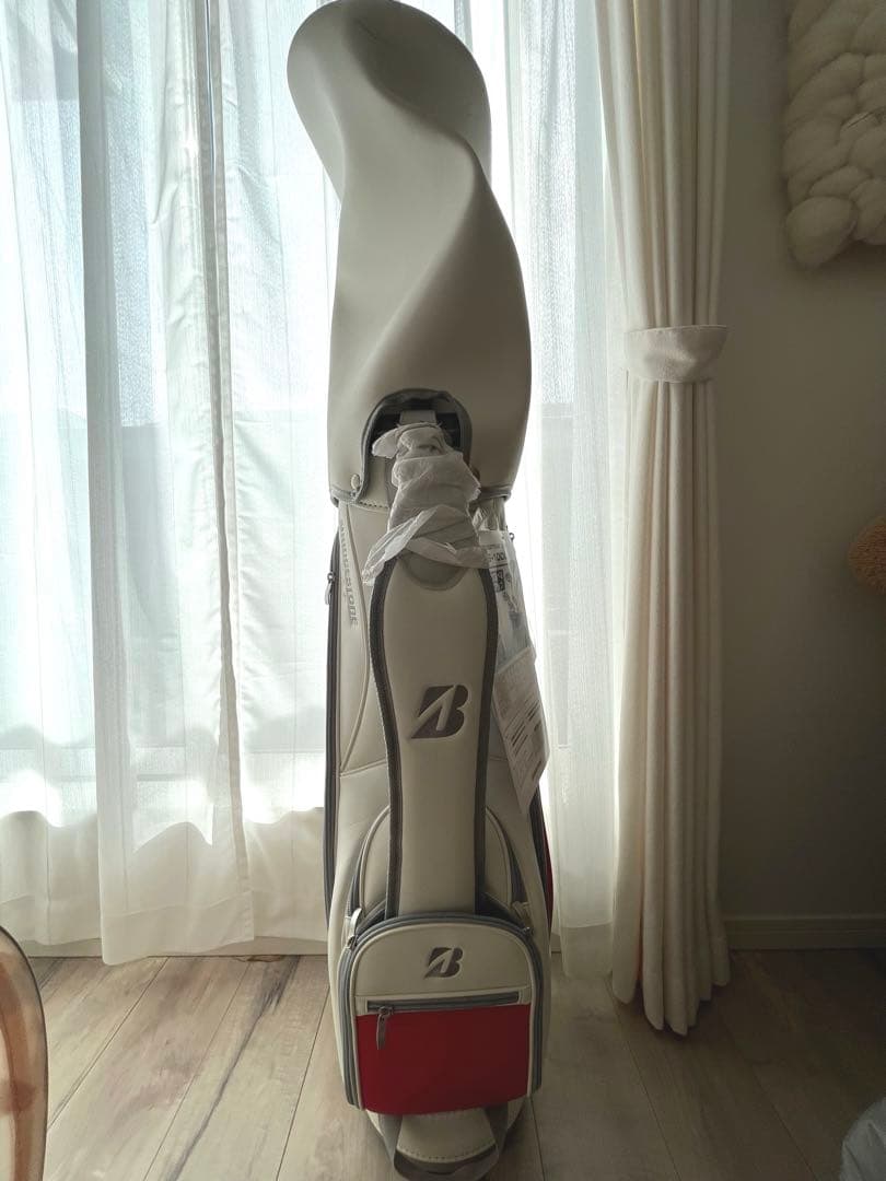 【新品未使用】ブリヂストン キャディバッグ BG-100Lホワイト/レッド