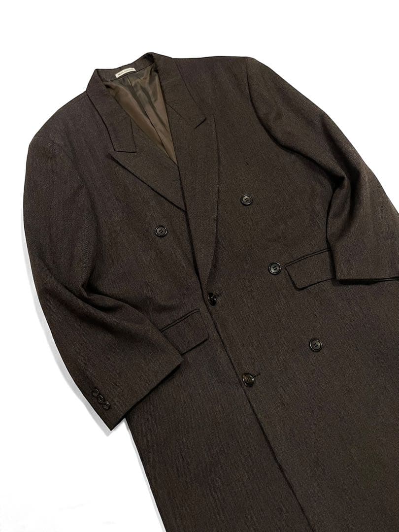 【高級】MEN’S TENORAS ダブルチェスターコート ロング マキシ丈 L