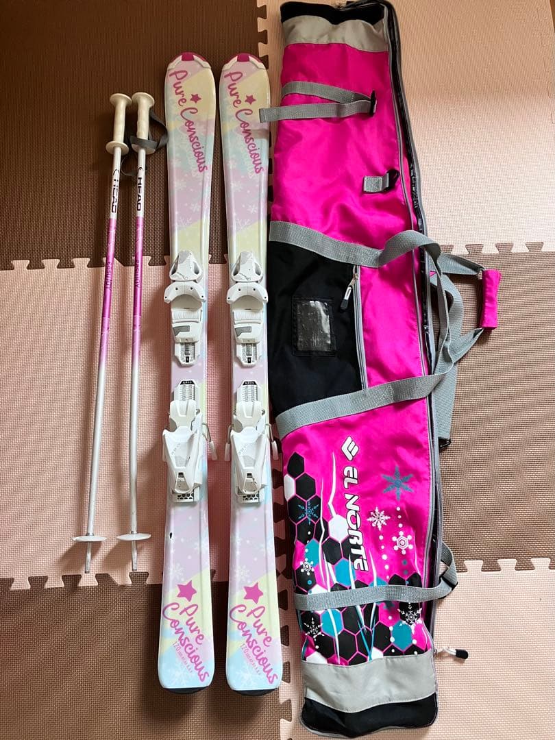 120cmスキー板、ブーツセット