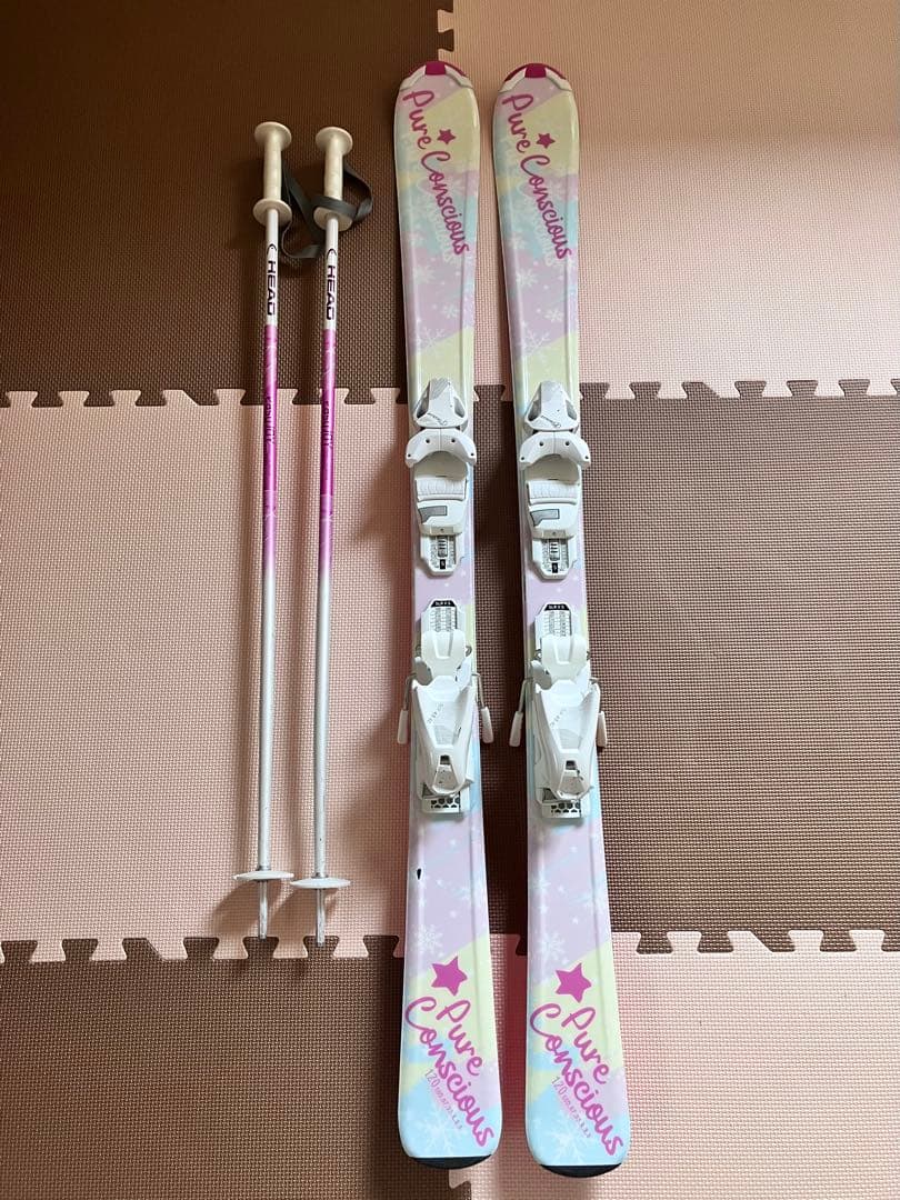 120cmスキー板、ブーツセット